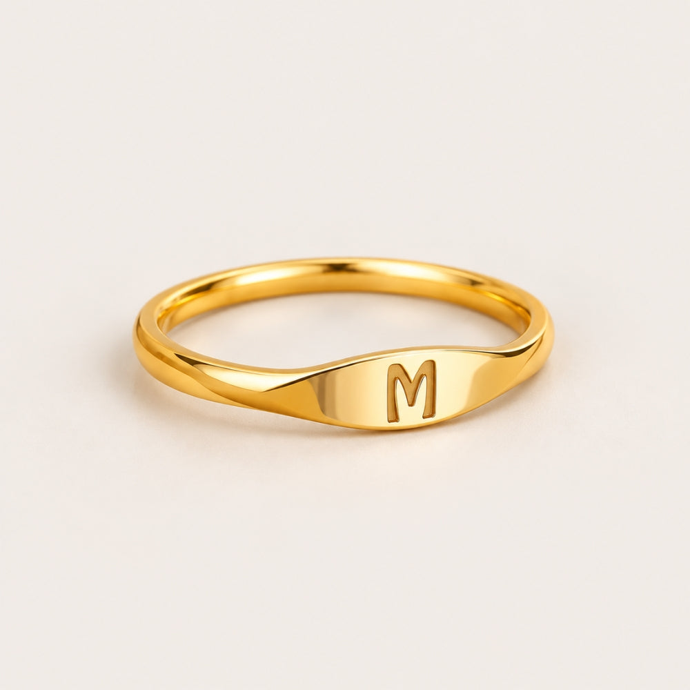 Rivane Initial Ring