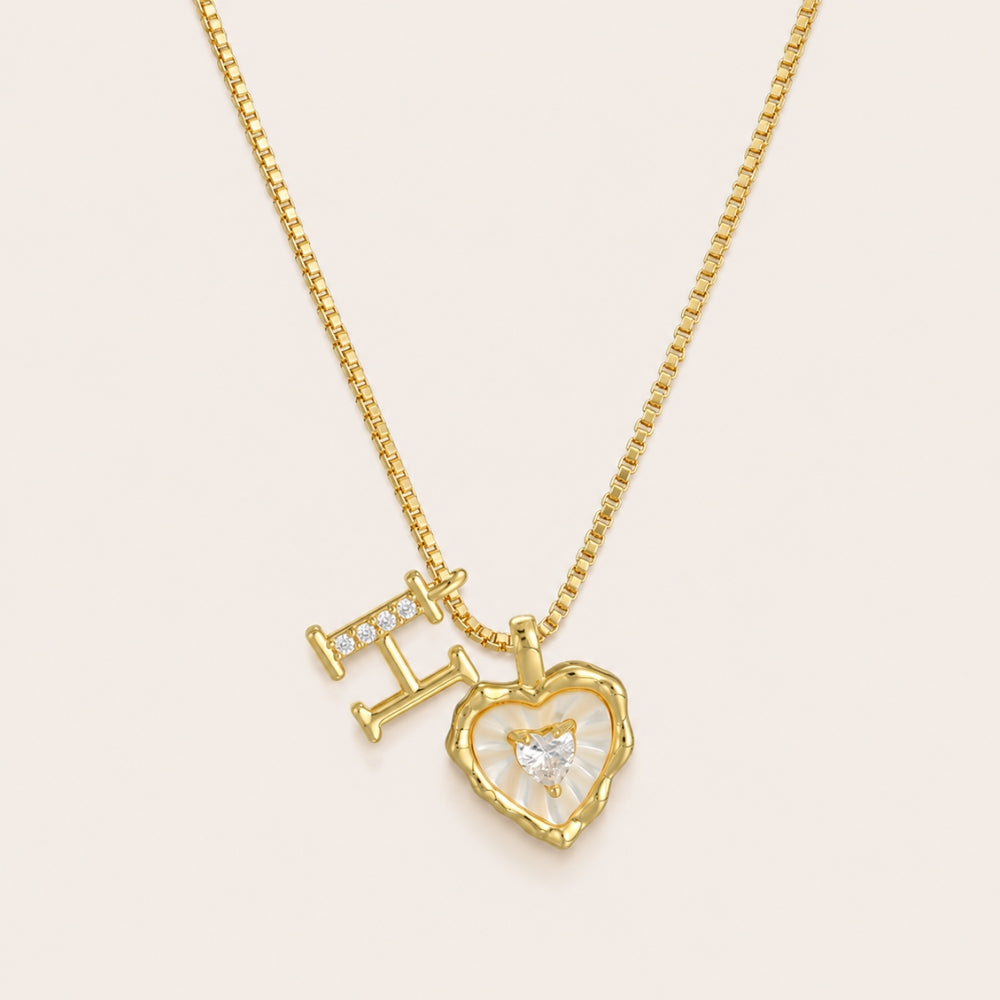 Adorsy Heart Initial Necklace